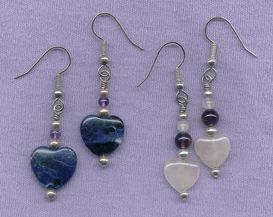 Sodalite & Amethyst Earrings