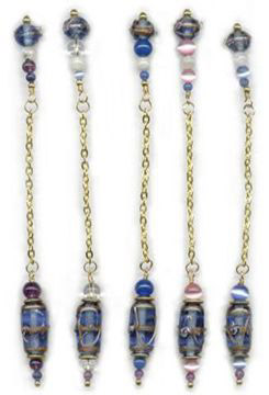 Light Blue Venetian Glass Pendulums